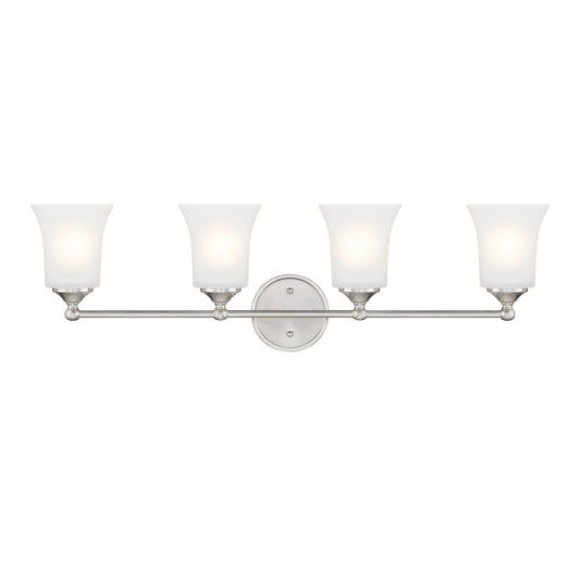Bronson Four Light Vanity in Brushed Nickel
