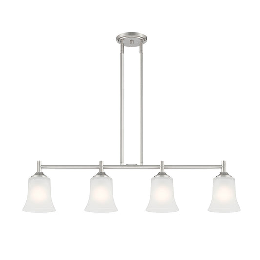 Bronson Four Light Island Pendant in Brushed Nickel