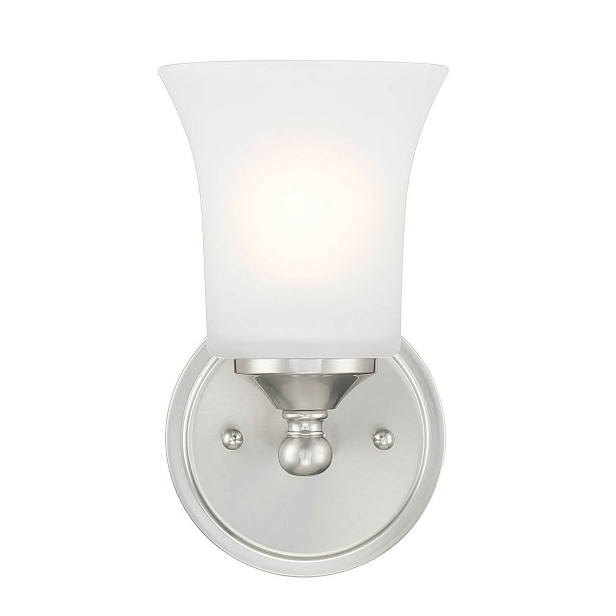 Bronson One Light Wall Sconce in Brushed Nickel