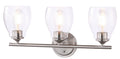 Winsley Three Light Wall Lamp in Brushed Nickel