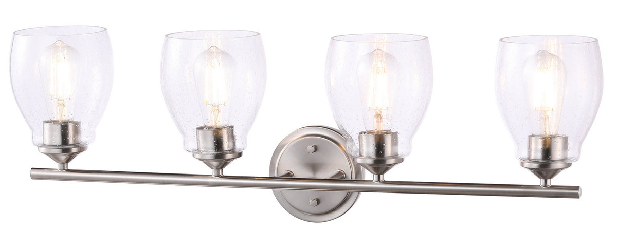 Winsley Four Light Wall Lamp in Brushed Nickel