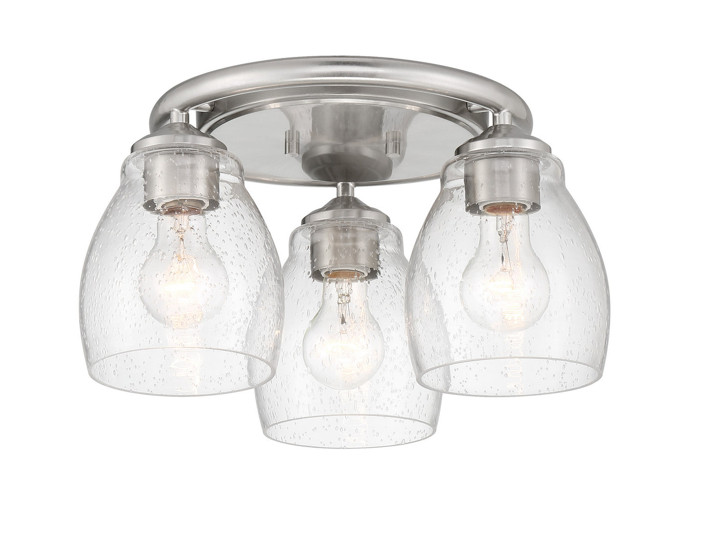Winsley Three Light Semi Flush Mount in Brushed Nickel