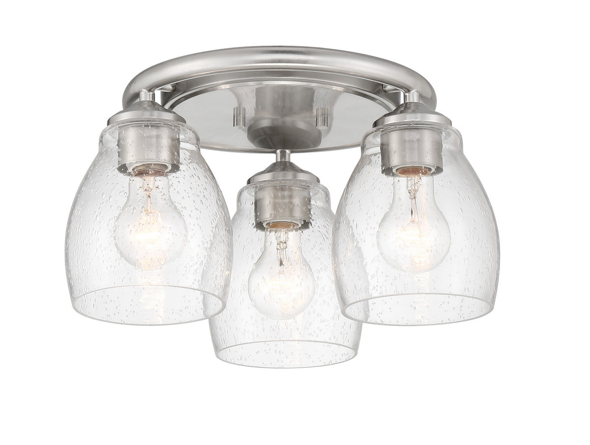 Winsley Three Light Semi Flush Mount in Brushed Nickel