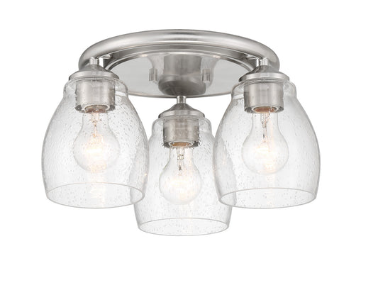 Winsley Three Light Semi Flush Mount in Brushed Nickel