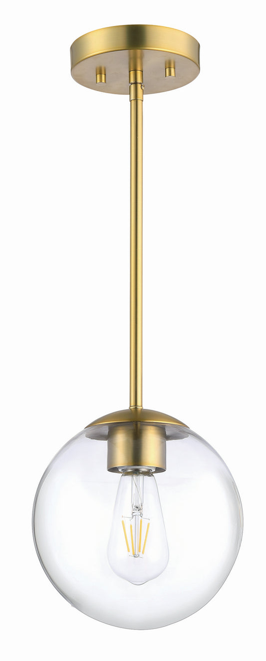 Auresa One Light Mini Pendant in Soft Brass