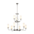 Vetivene Nine Light Chandelier in Classic Pewter
