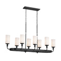 Vetivene Eight Light Linear Chandelier in Textured Black