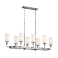 Vetivene Eight Light Linear Chandelier in Classic Pewter