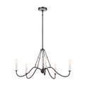 Freesia Five Light Chandelier in Anvil Iron