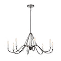 Freesia Eight Light Chandelier in Anvil Iron