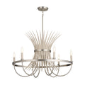 Baile Six Light Chandelier in Brushed Nickel