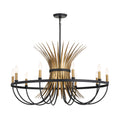 Baile Ten Light Chandelier in Black