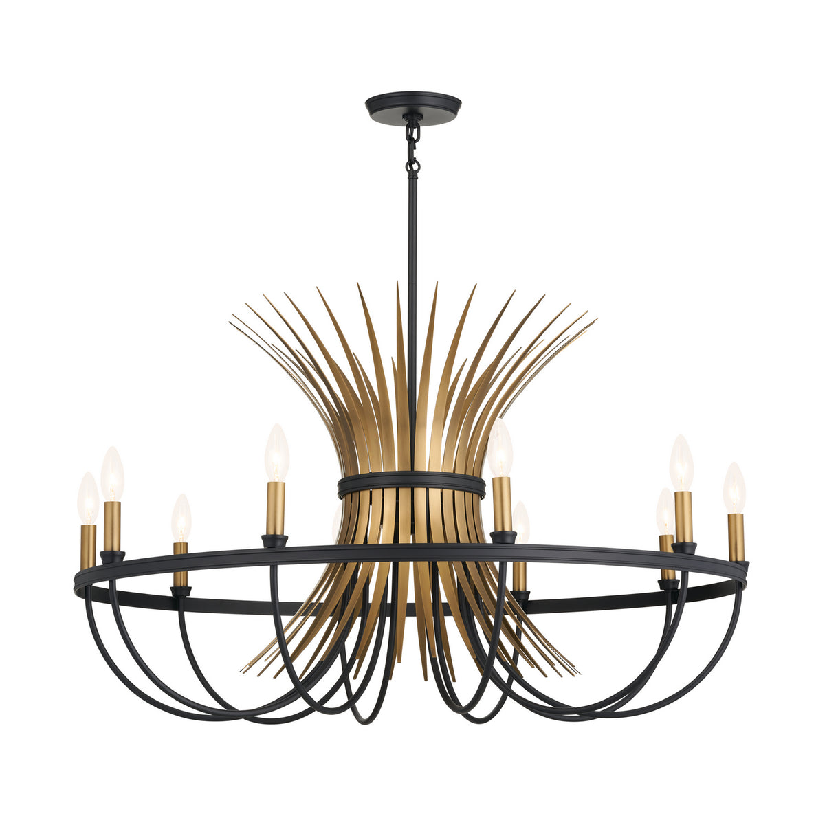 Baile Ten Light Chandelier in Black