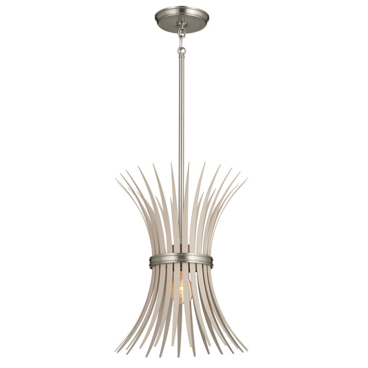 Baile One Light Pendant in Brushed Nickel