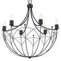 Topiary Six Light Chandelier in Textured Black