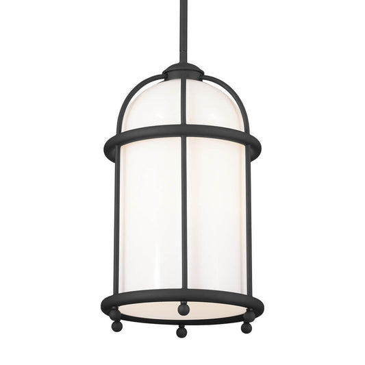 Topiary One Light Pendant in Textured Black