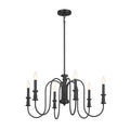 Karthe Six Light Chandelier in Black