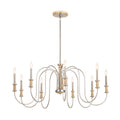 Karthe Nine Light Chandelier in Brushed Nickel