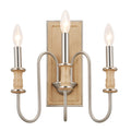 Karthe Three Light Wall Sconce in Brushed Nickel