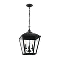 Dame Two Light Pendant in Textured Black