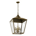 Dame Four Light Foyer Pendant in Character Bronze
