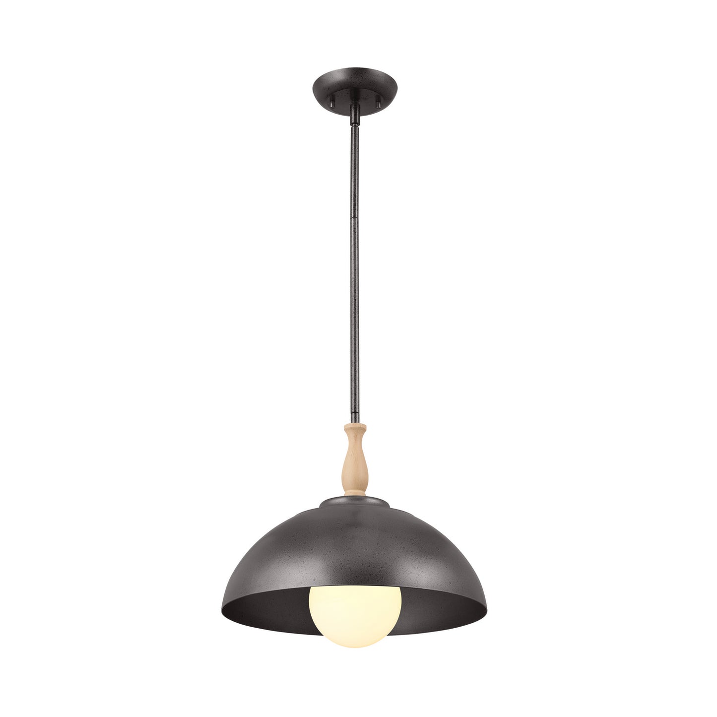 Fira One Light Pendant in Anvil Iron