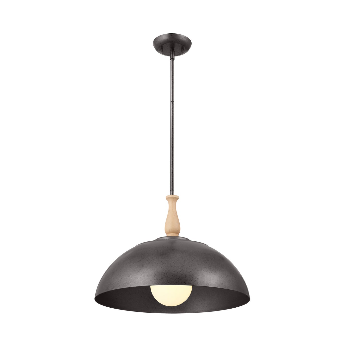 Fira One Light Pendant in Anvil Iron