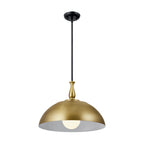 Fira One Light Pendant in Natural Brass