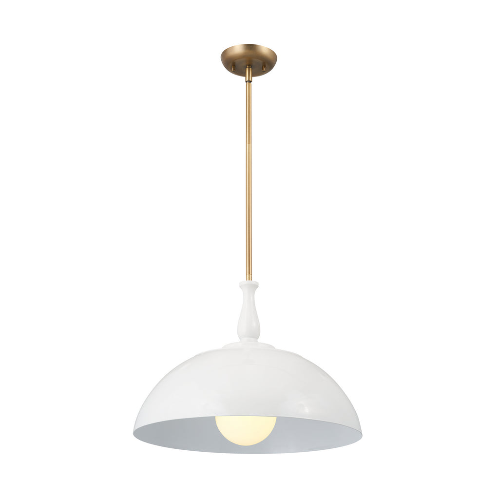 Fira One Light Pendant in White