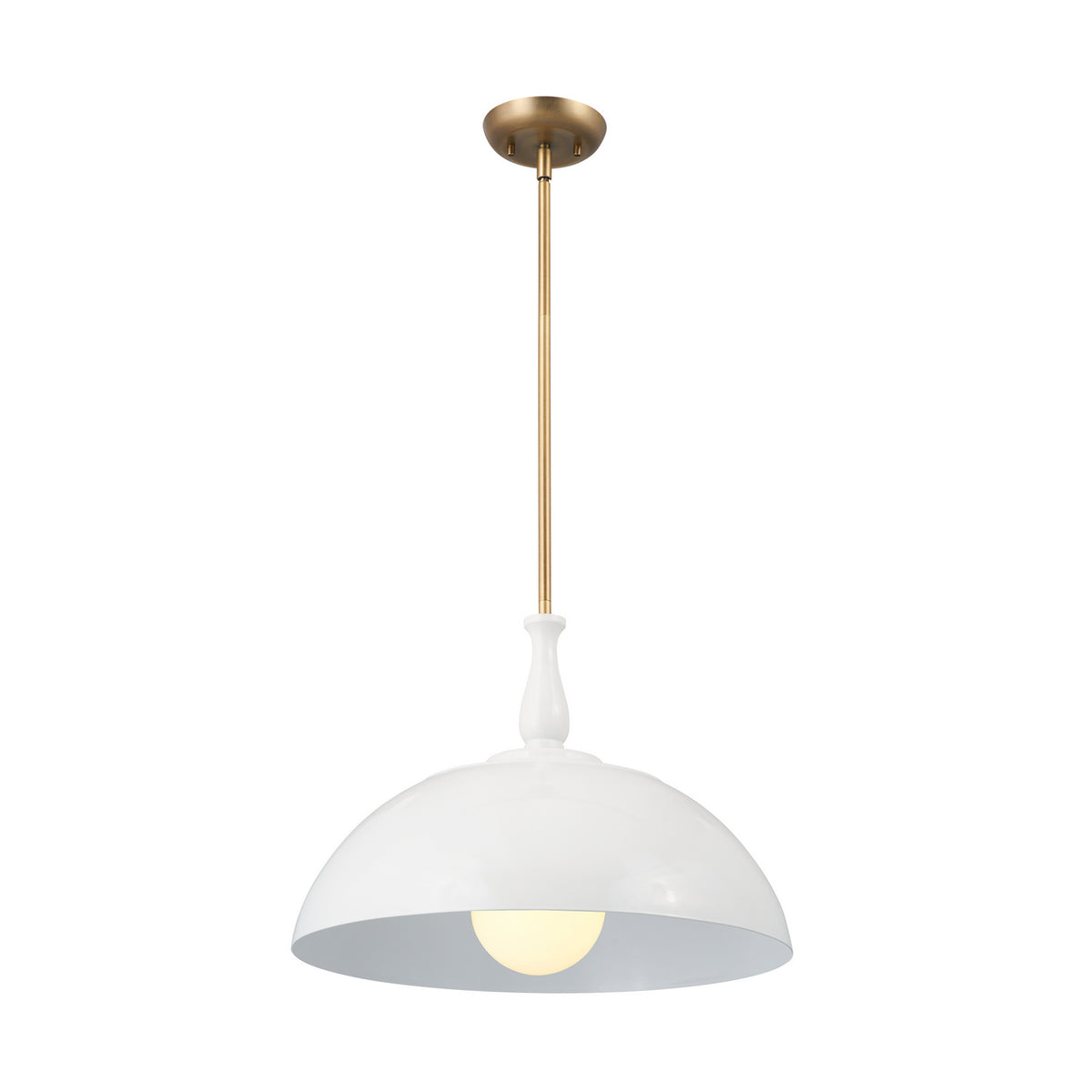 Fira One Light Pendant in White