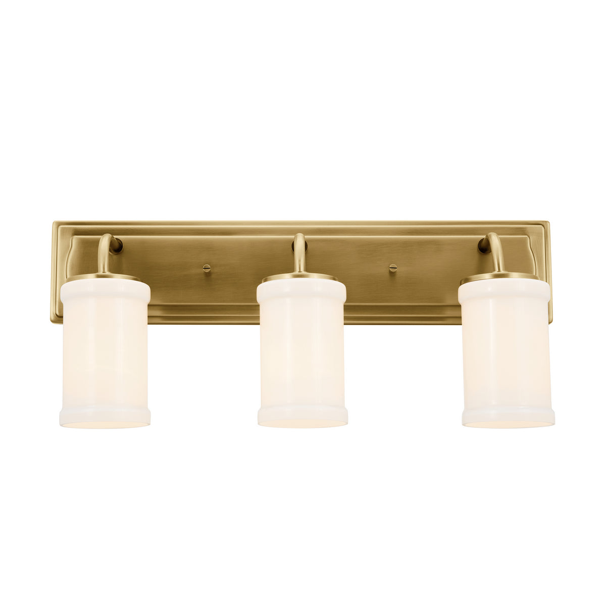 Vetivene Three Light Bath in Natural Brass
