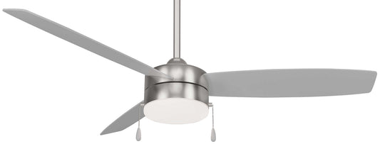 Airetor III 54"Ceiling Fan in Brushed Nickel With Silver Blades