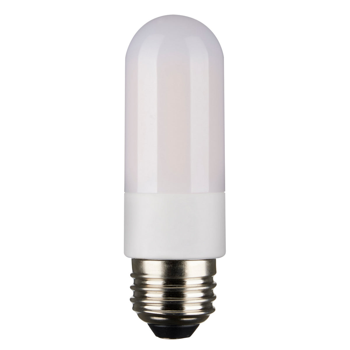 (4-Pack) Satco S11225 8W LED T10 Tubular Bulb, E26 Base, 4000K, 900 Lumens, Dimmable, Frost