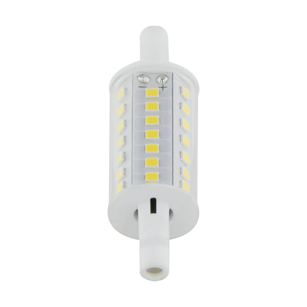 (4-Pack) Satco S11221 6W LED T3 Tubular Bulb, R7s Base, 4000K, 600 Lumens, Clear