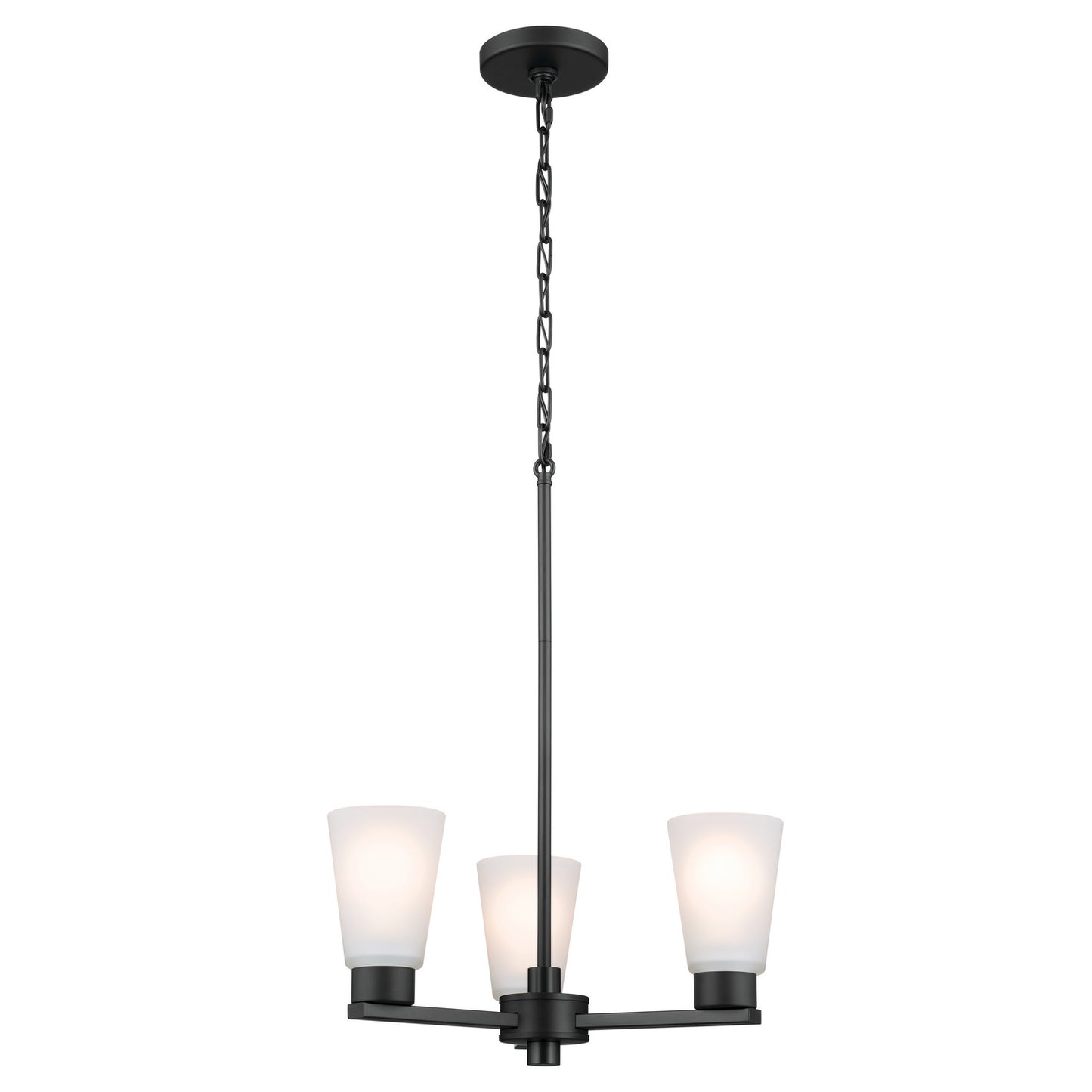 Stamos Three Light Chandelier in Black