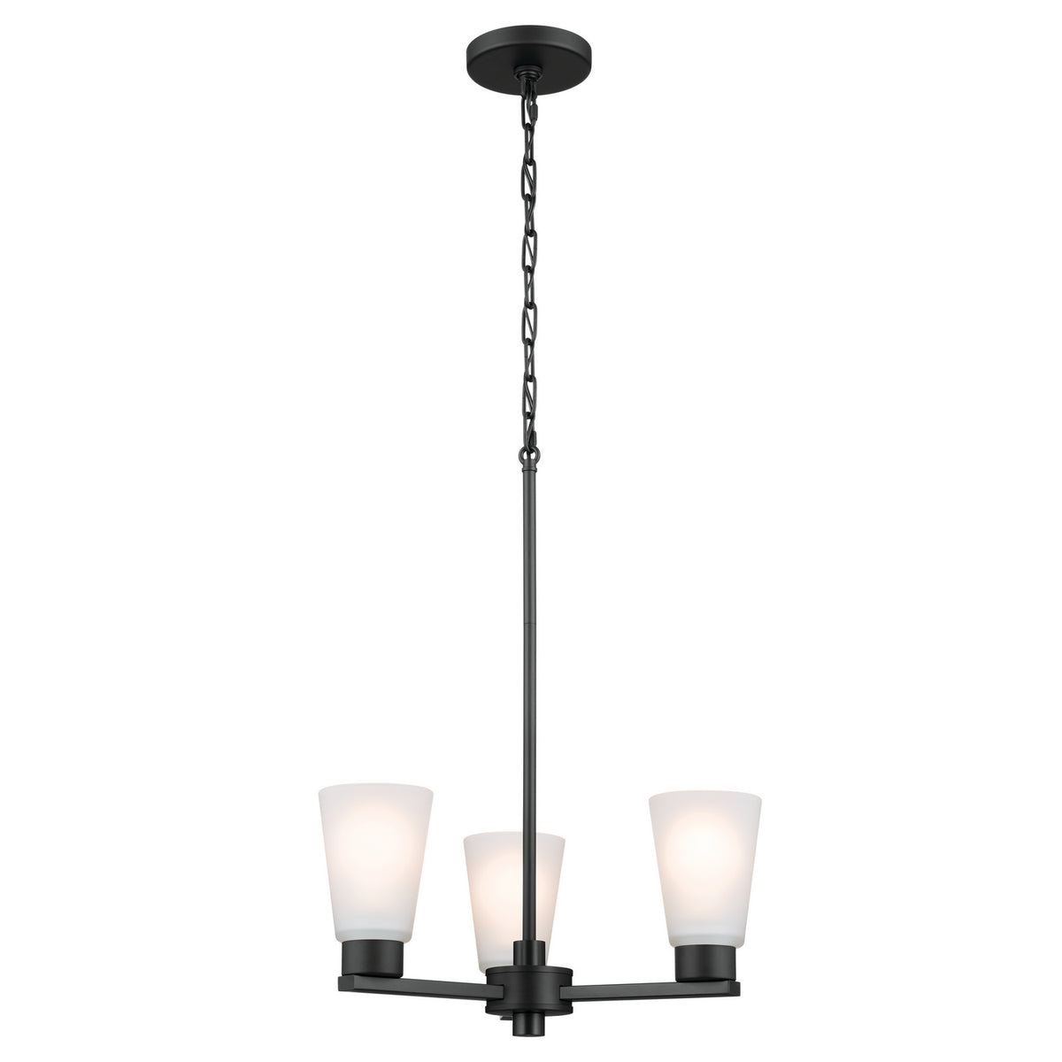 Stamos Three Light Chandelier in Black