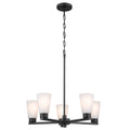 Stamos Five Light Chandelier in Black