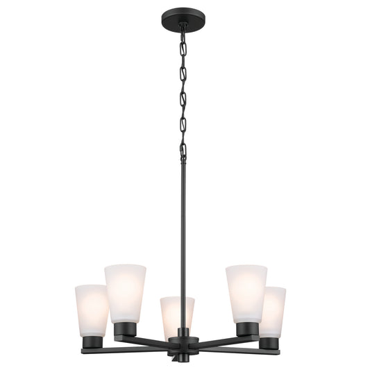 Stamos Five Light Chandelier in Black