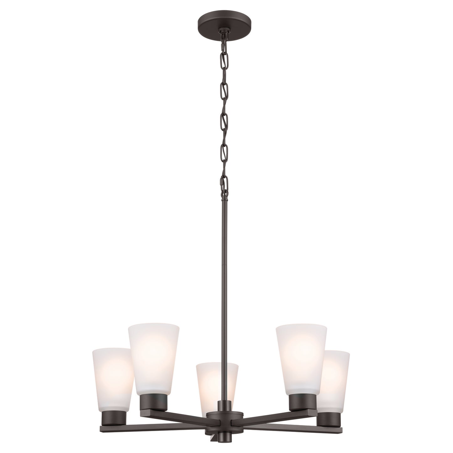 Stamos Five Light Chandelier in Olde Bronze