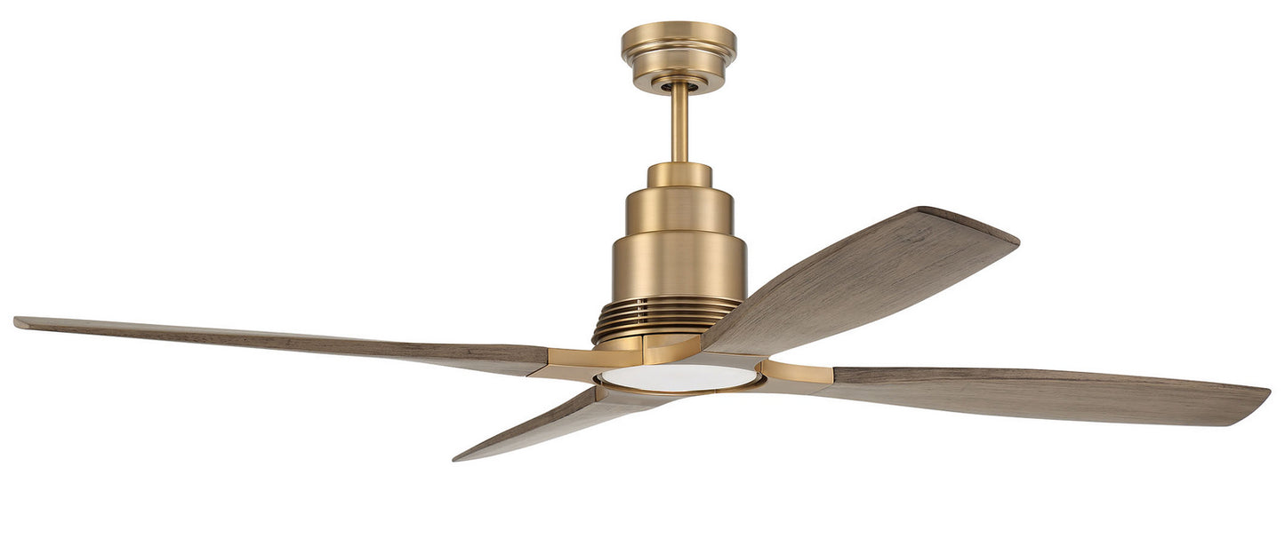 Ricasso 60" Ceiling Fan in Satin Brass