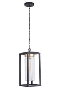 Craftmade - ZA4821-MNSB - One Light Outdoor Pendant - Neo - Midnight / Satin Brass