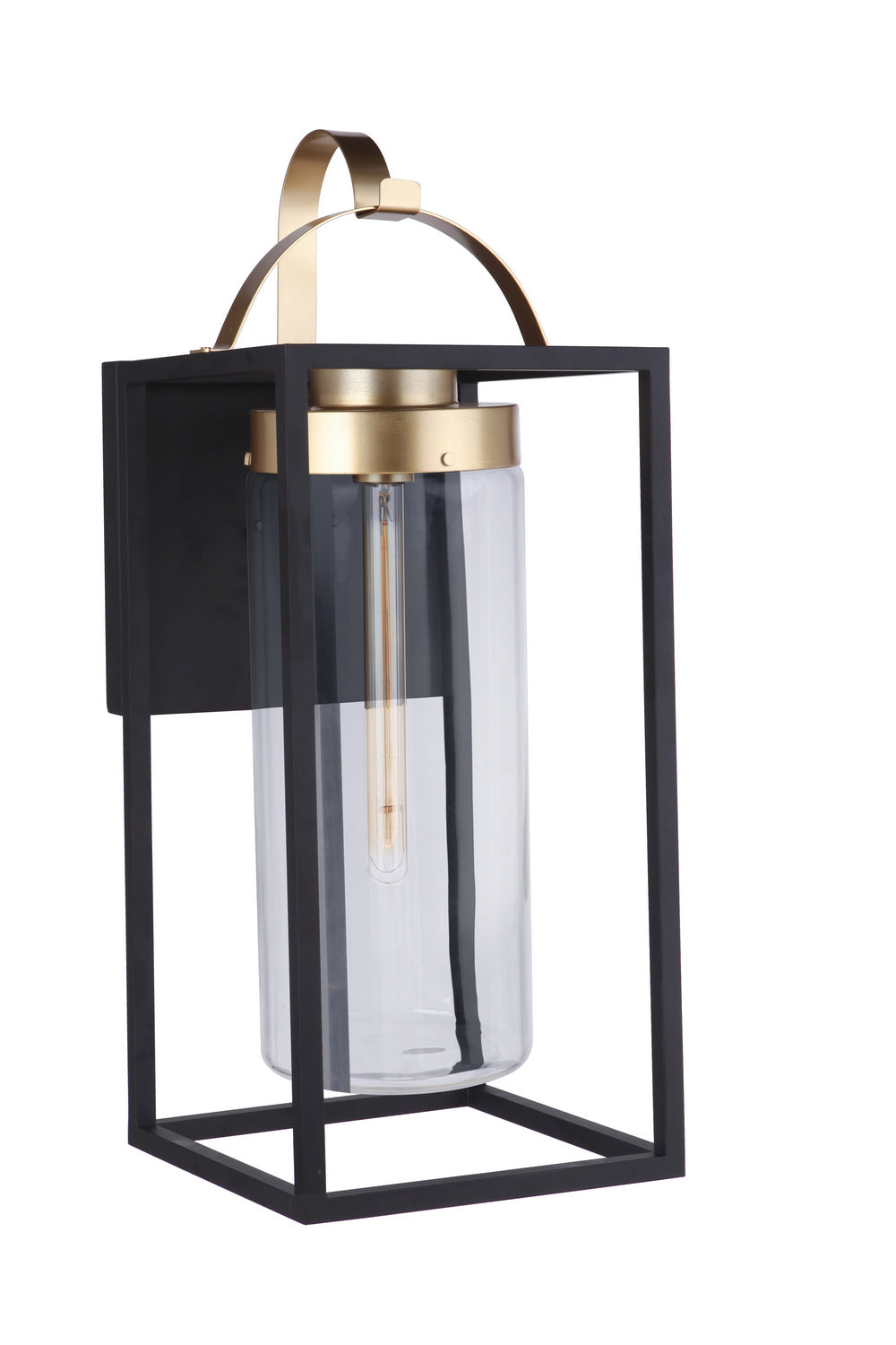 Neo One Light Outdoor Wall Mount in Midnight / Satin Brass