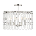 Charming Four Light Convertible Semi Flush / Pendant in Polished Nickel