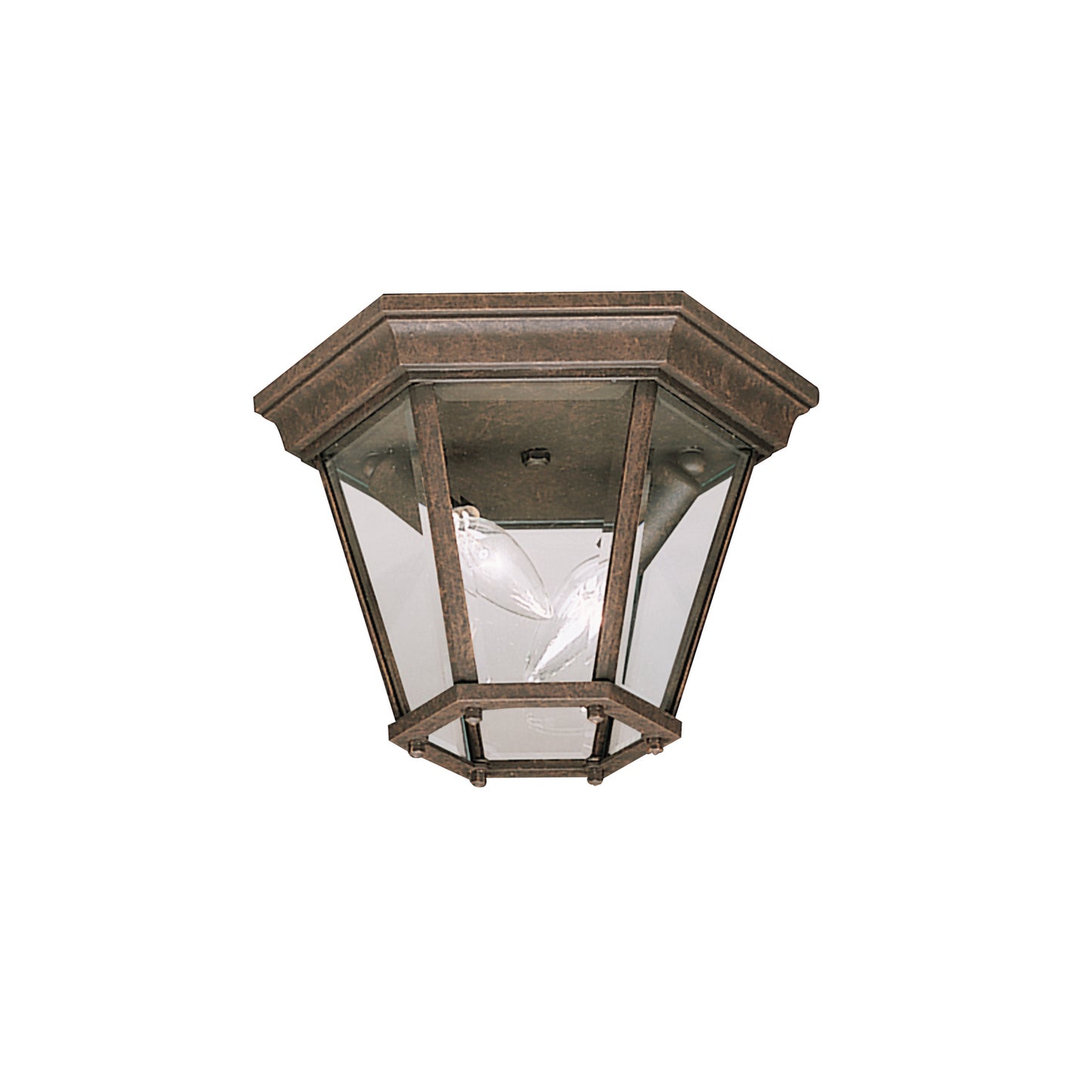 Madison Two Light Outdoor Ceiling Mount in Tannery Bronze