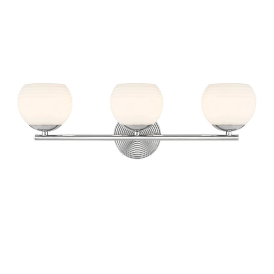 Moon Breeze Three Light Vanity in Polished Nickel