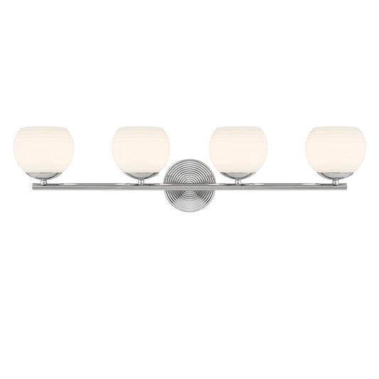 Moon Breeze Four Light Vanity in Polished Nickel