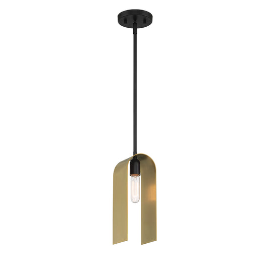 U Turn One Light Pendant in Matte Black