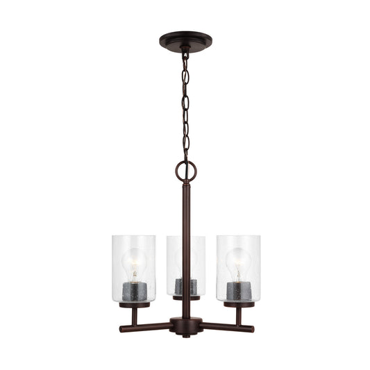 Oslo Three Light Chandelier in Bronze