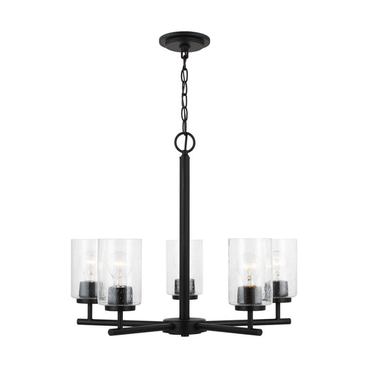 Generation Lighting - 31171-112 - Five Light Chandelier - Oslo - Midnight Black