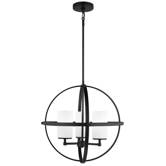 Alturas Three Light Chandelier in Midnight Black